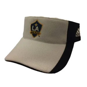 Los Angeles Galaxy Adidas White Navy Adjustable Strapback Golf Visor Hat Cap