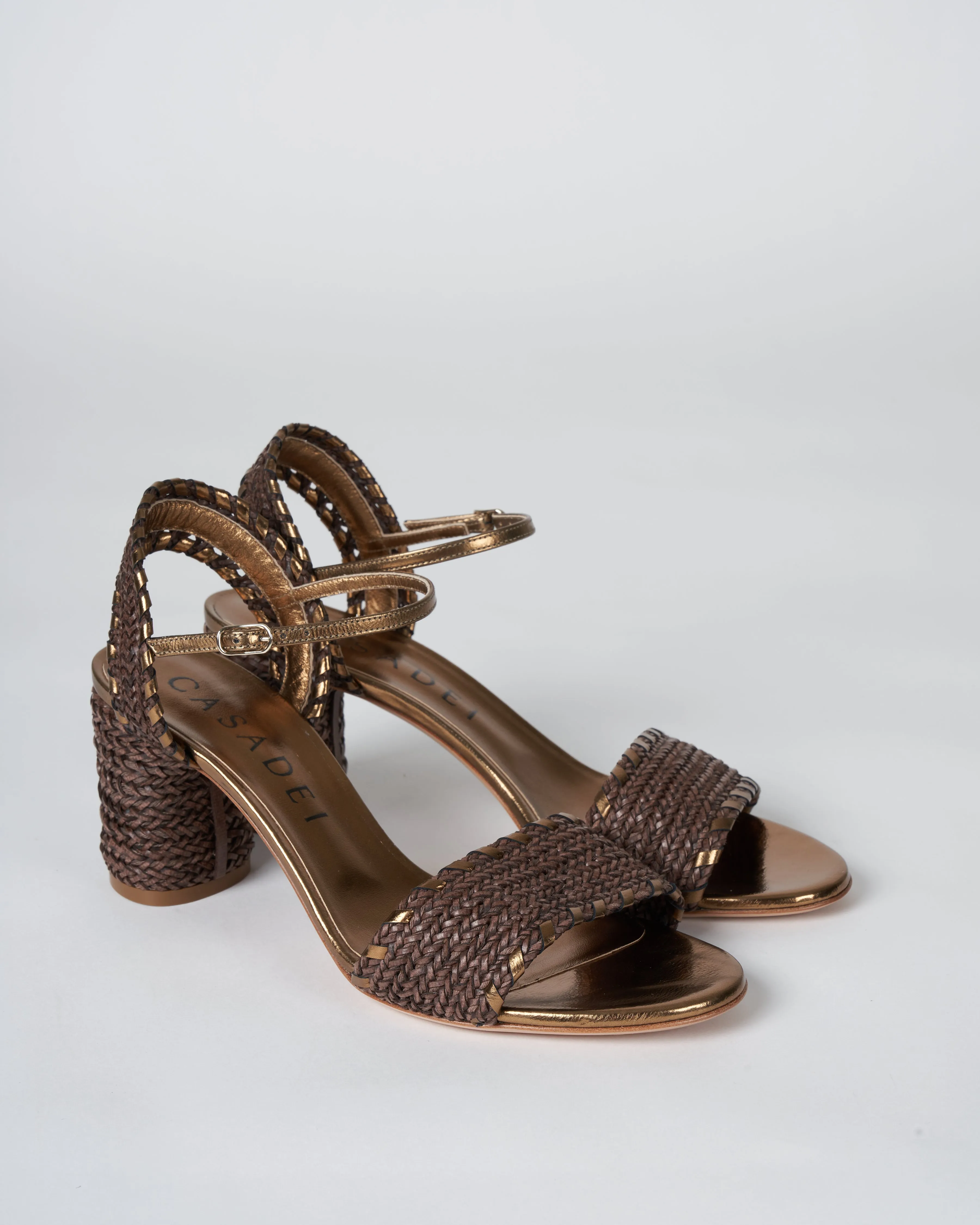 marbella sandal - cioccolato/ottone