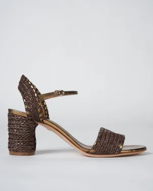 marbella sandal - cioccolato/ottone