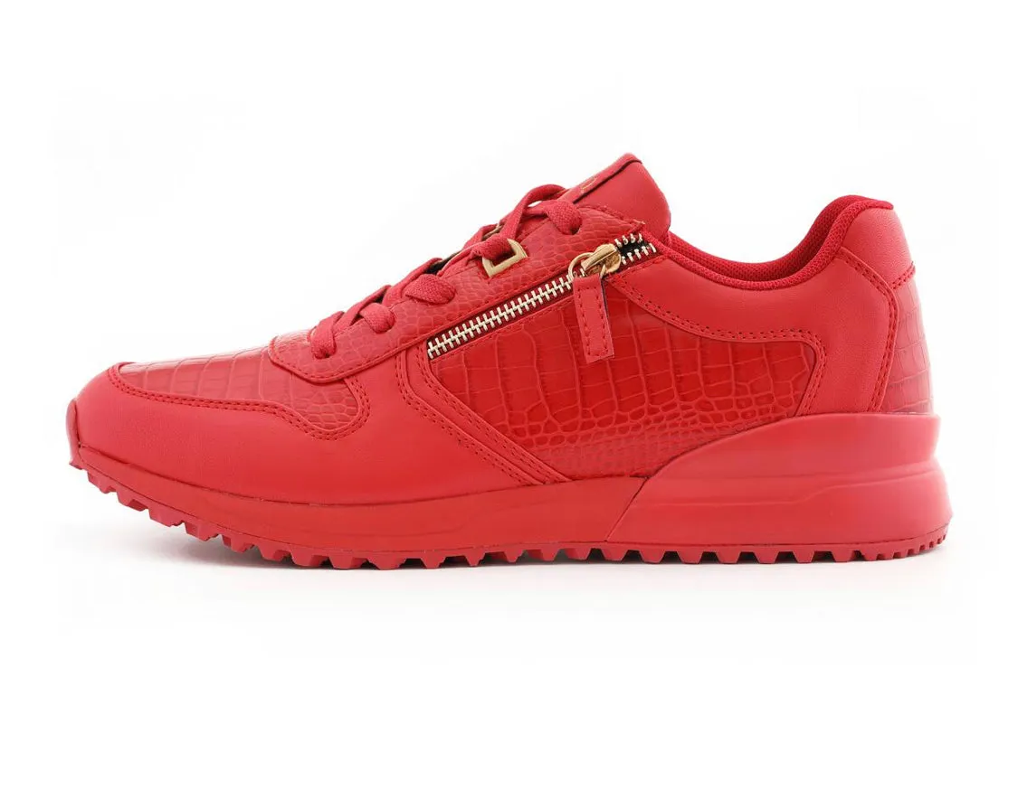 Mazino Selenite Zipper Jogger Red & Croc Sneakers - Men