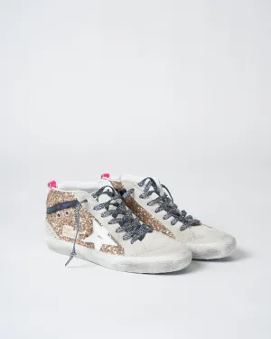mid star glitter sneaker - light gold/ice/white/black blue