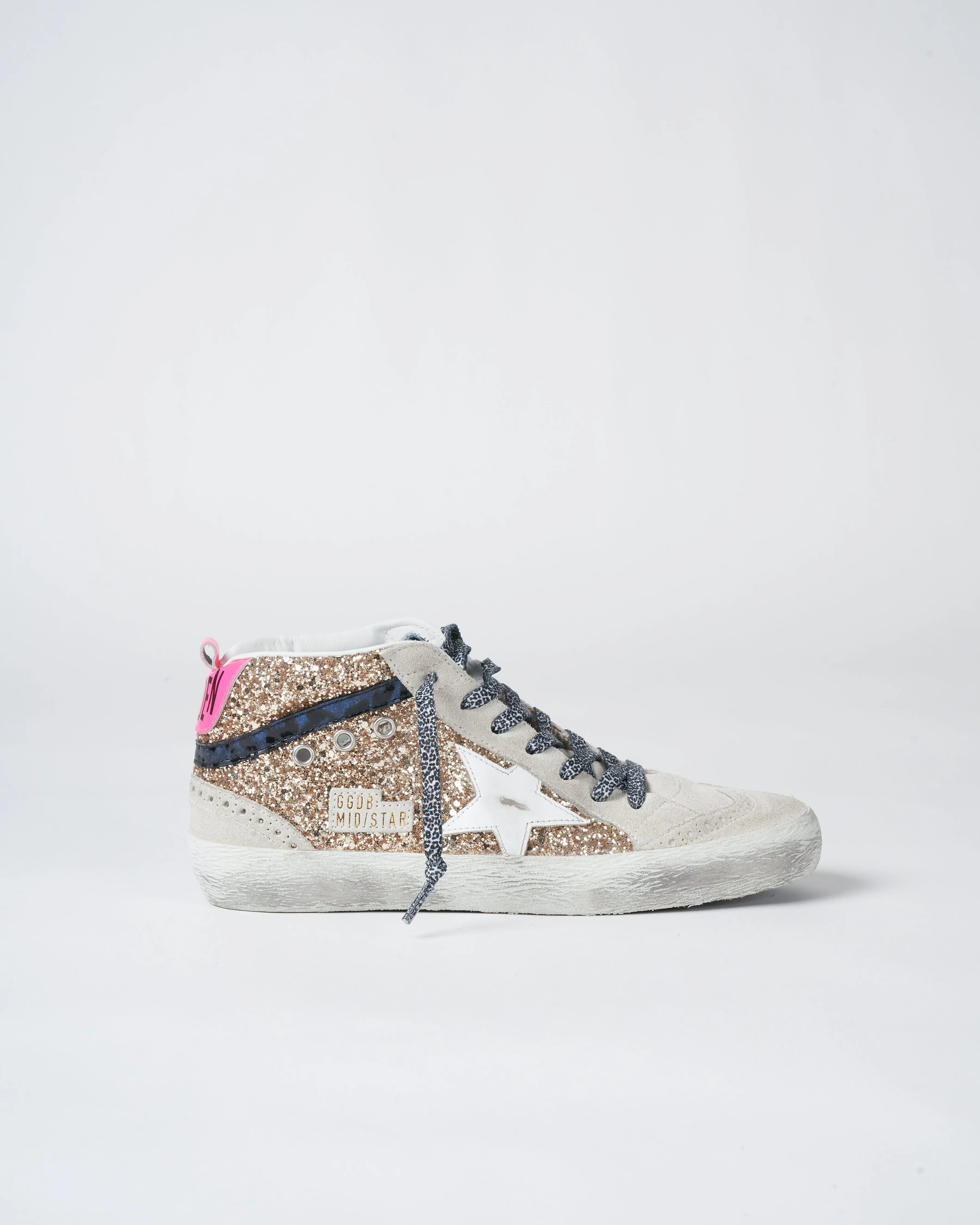 mid star glitter sneaker - light gold/ice/white/black blue