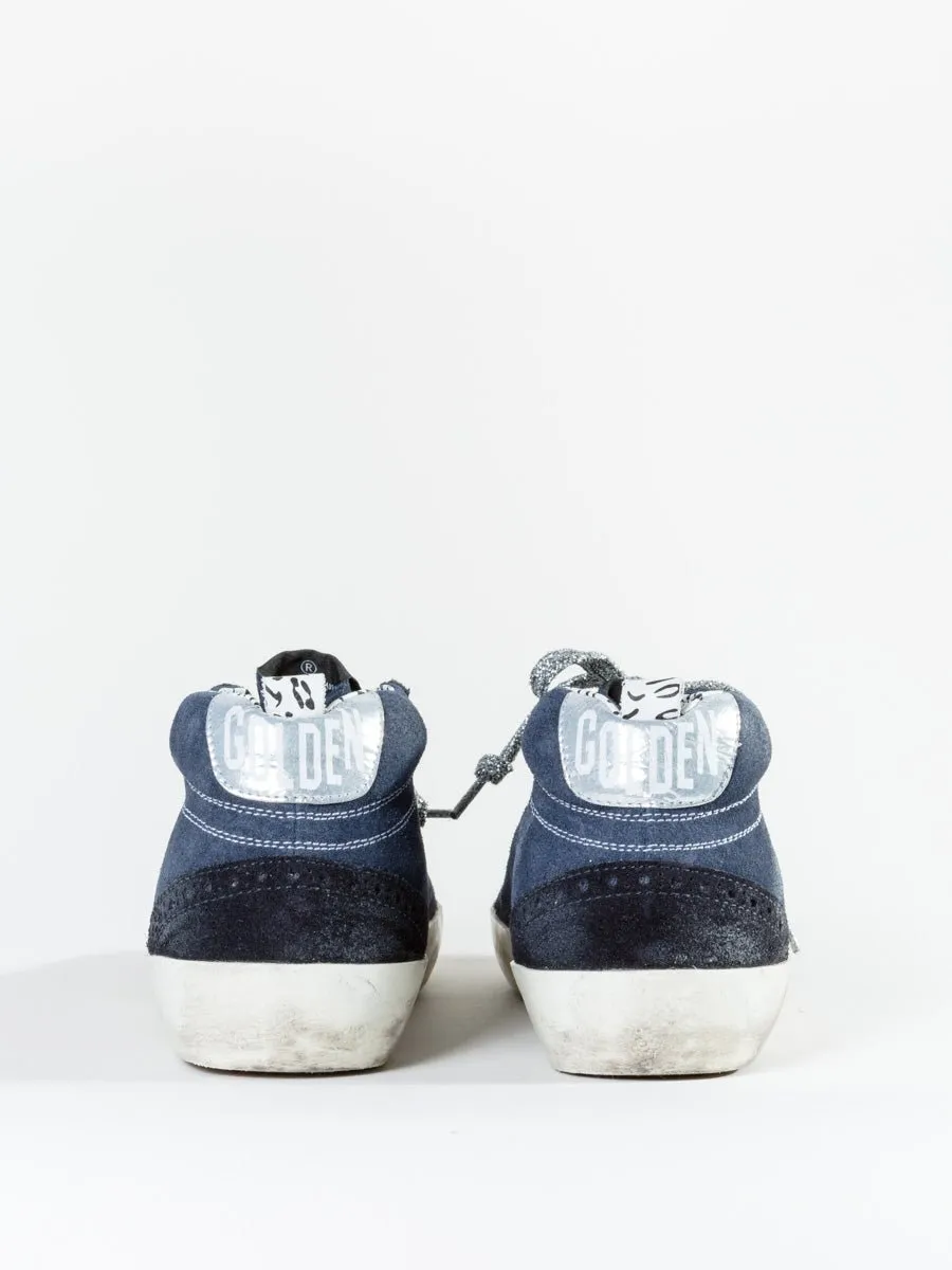 midstar sneaker - indigo suede/silver
