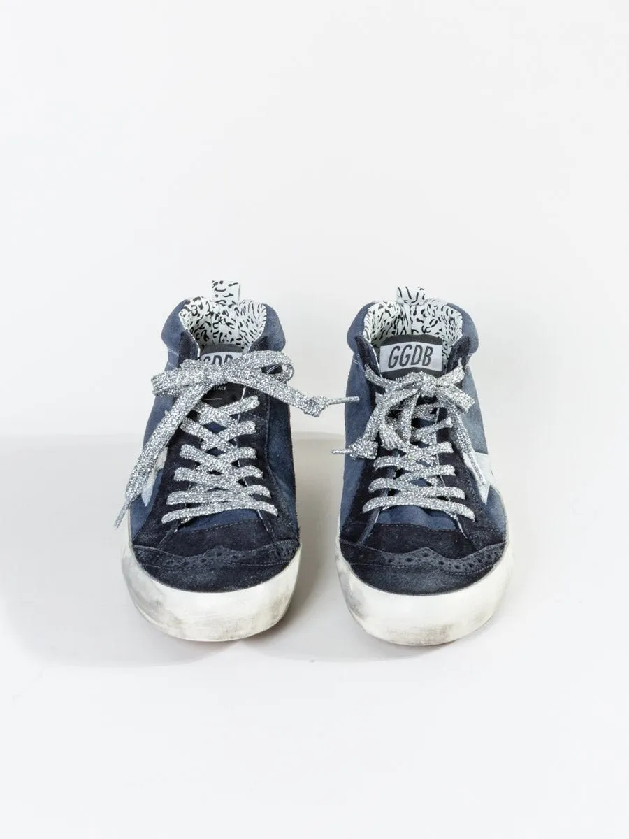midstar sneaker - indigo suede/silver