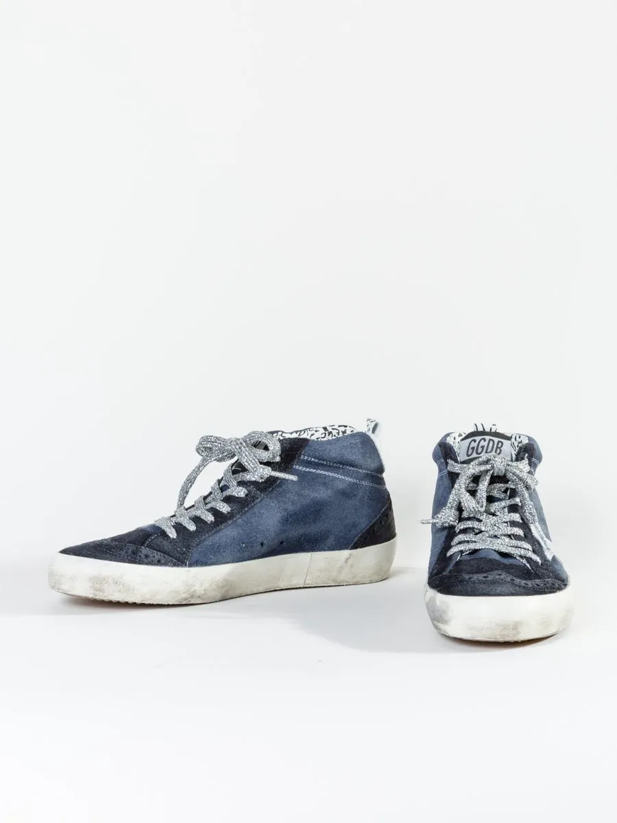 midstar sneaker - indigo suede/silver