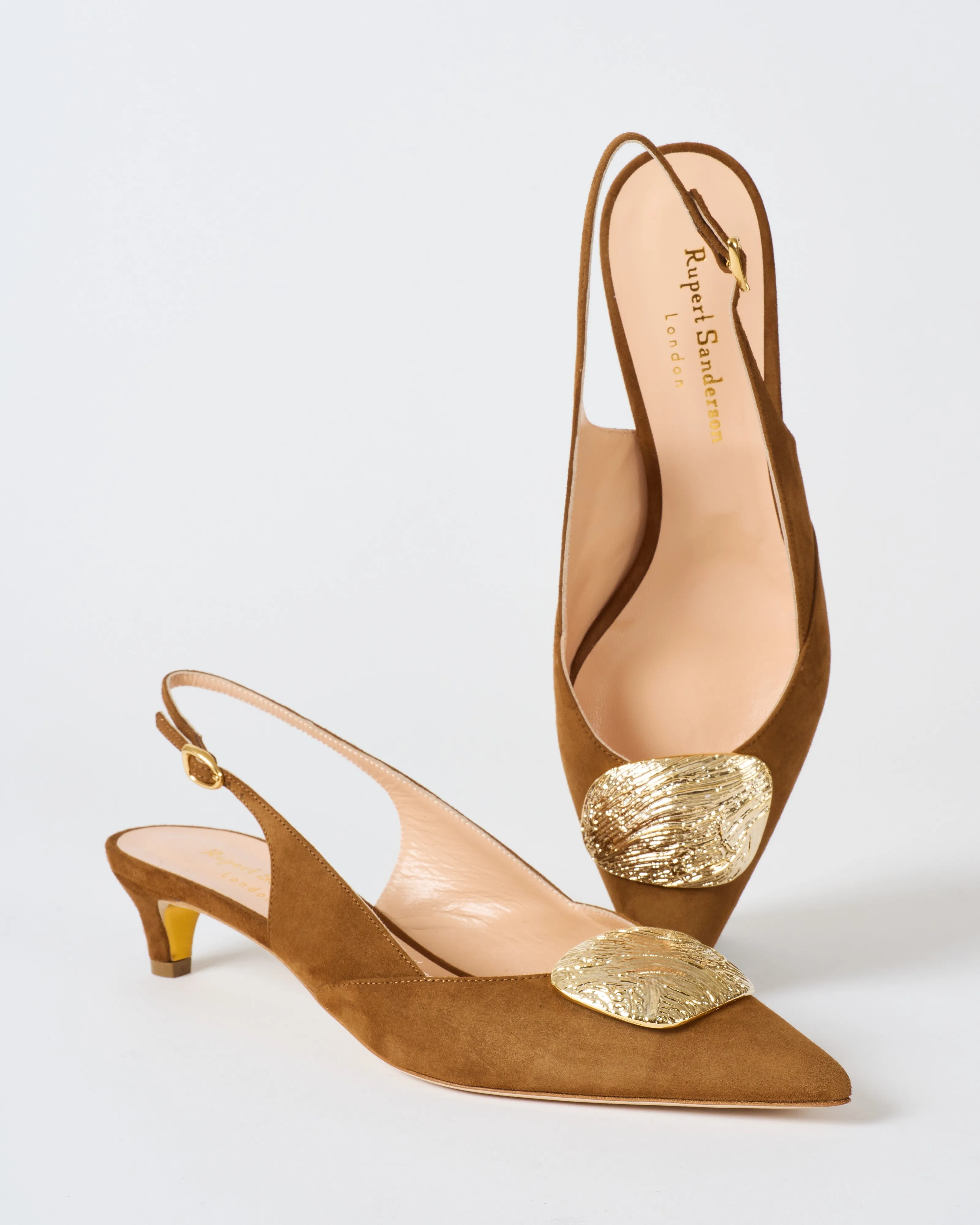misty ripple pebble slingback