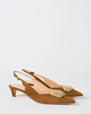 misty ripple pebble slingback