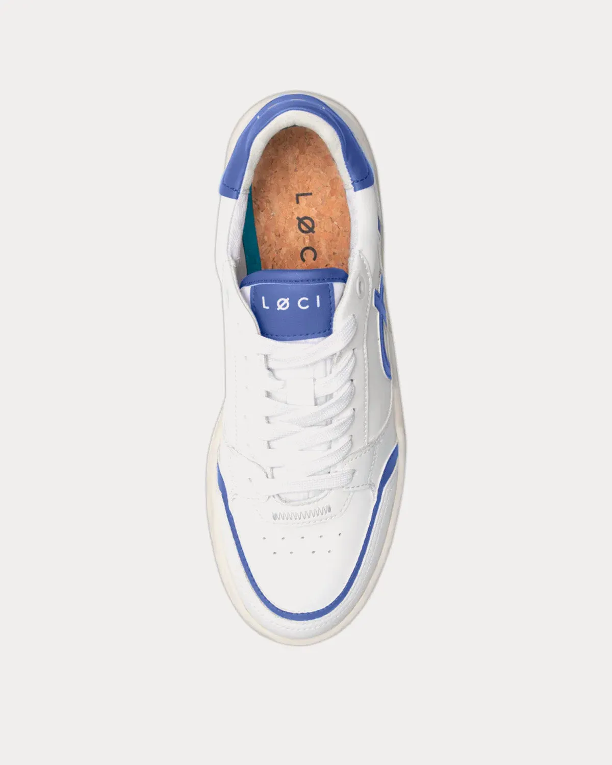 Neo White / Blue / Cream Low Top Sneakers