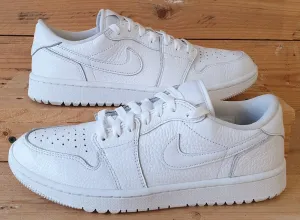 Nike Air Jordan 1 Golf Low Leather Trainers UK6.5/US7.5/EU40.5 DD9315-101 White