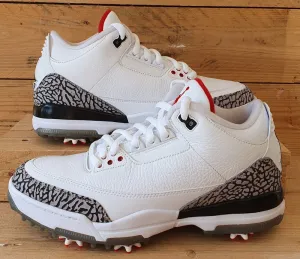 Nike Air Jordan 3 Golf Leather Trainers UK7.5/US8.5/EU42 AJ3783-100 White Cement