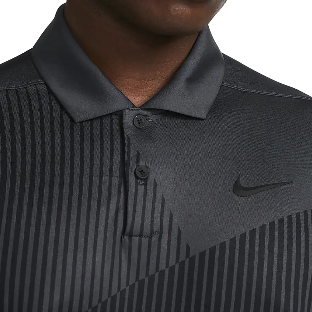 Nike Dri-FIT Vapor Print Polo Shirt - Dark Smoke Grey/Black
