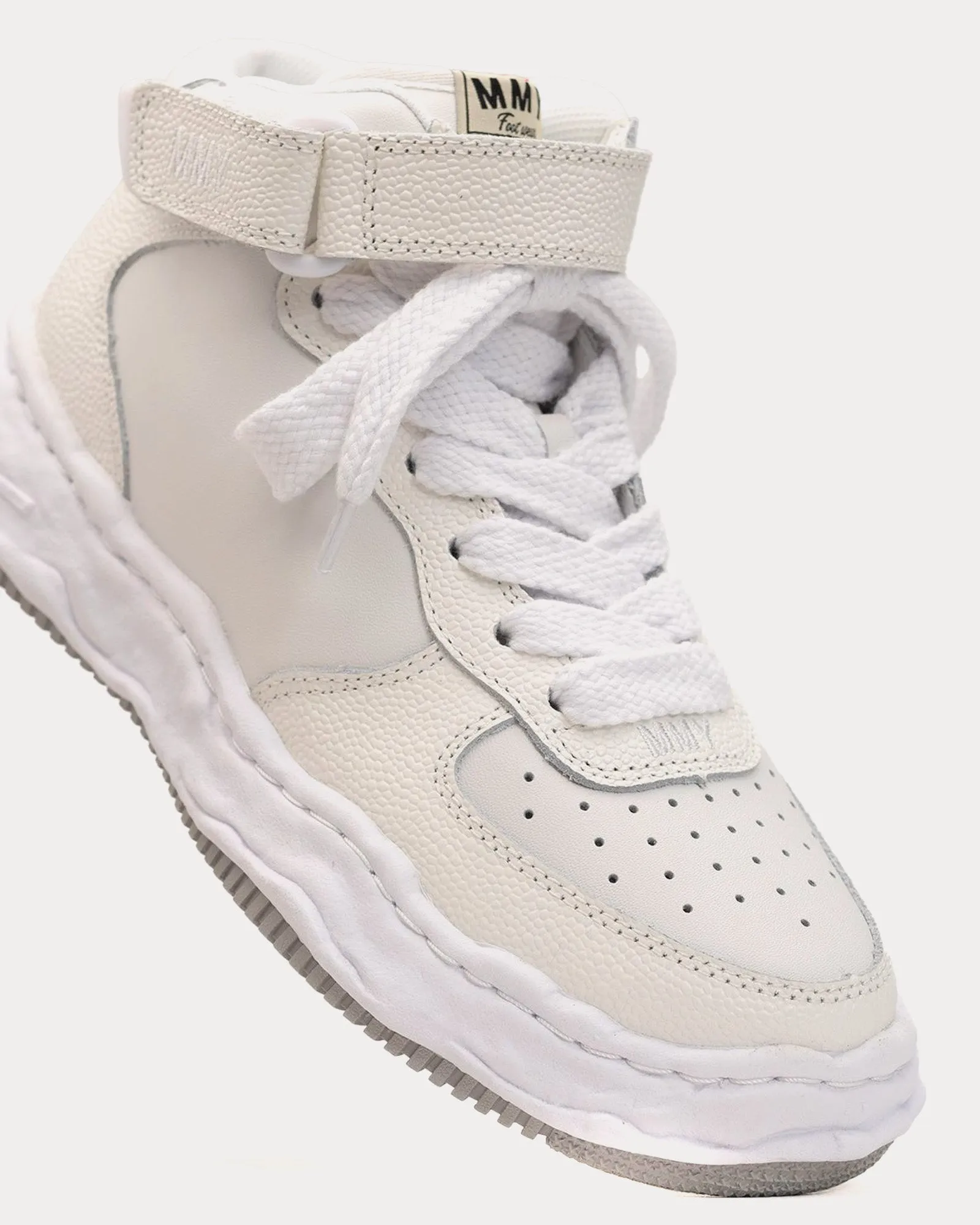OG Sole Embossed Leather White High Top Sneakers