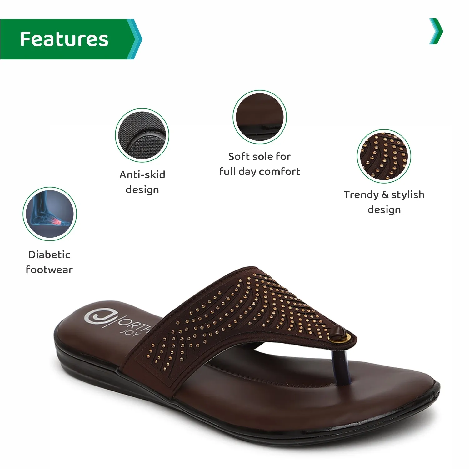ORTHO JOY Fancy doctor Comfortable Footwear for women