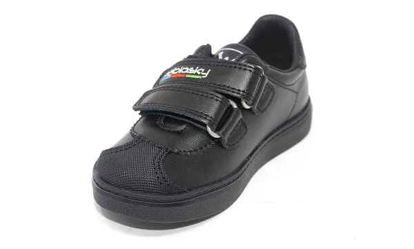 Pablosky Kids Black Leather Velcro Boys Shoe - 279010