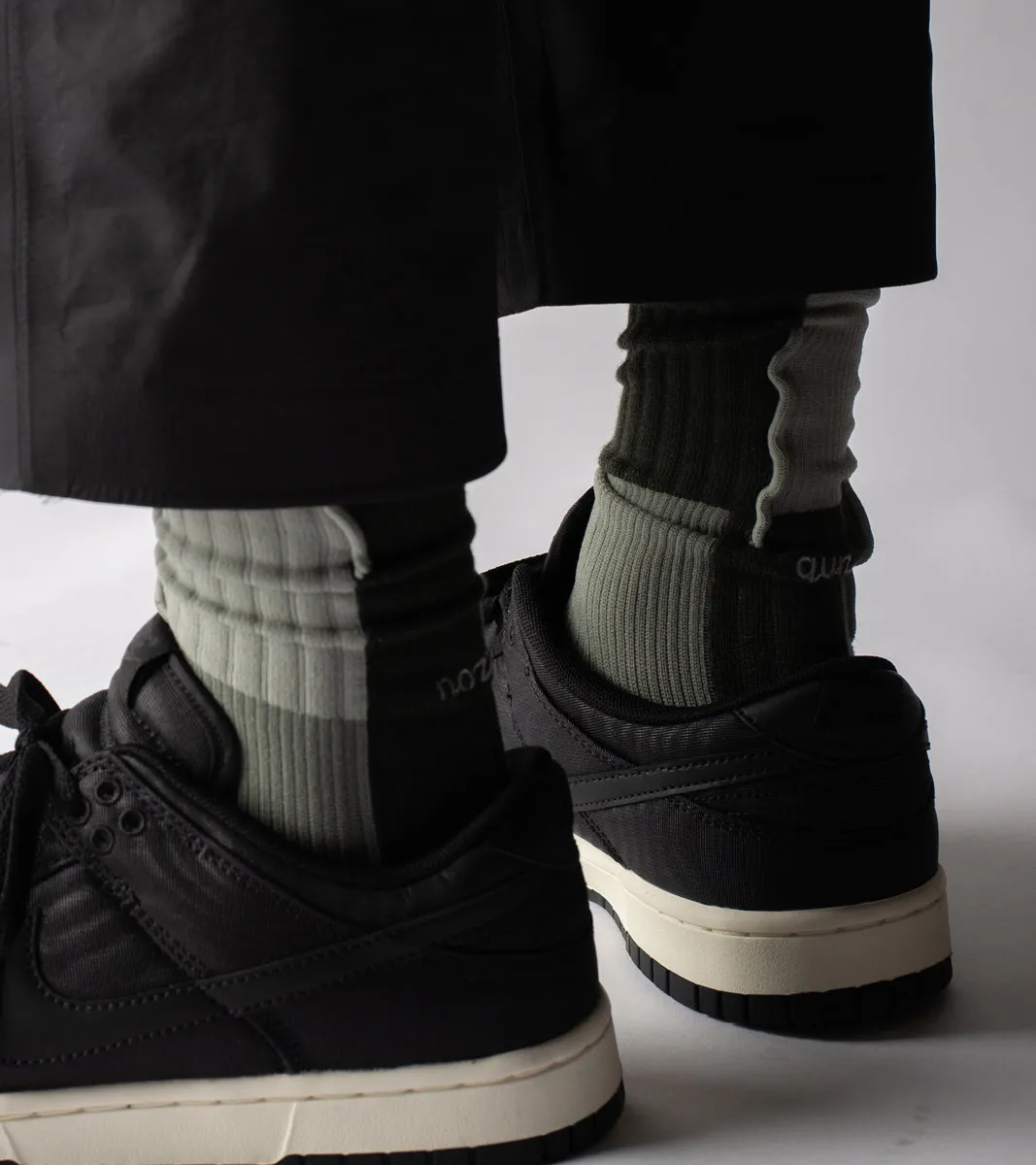 Patchwork Crew socks - Patch Jade