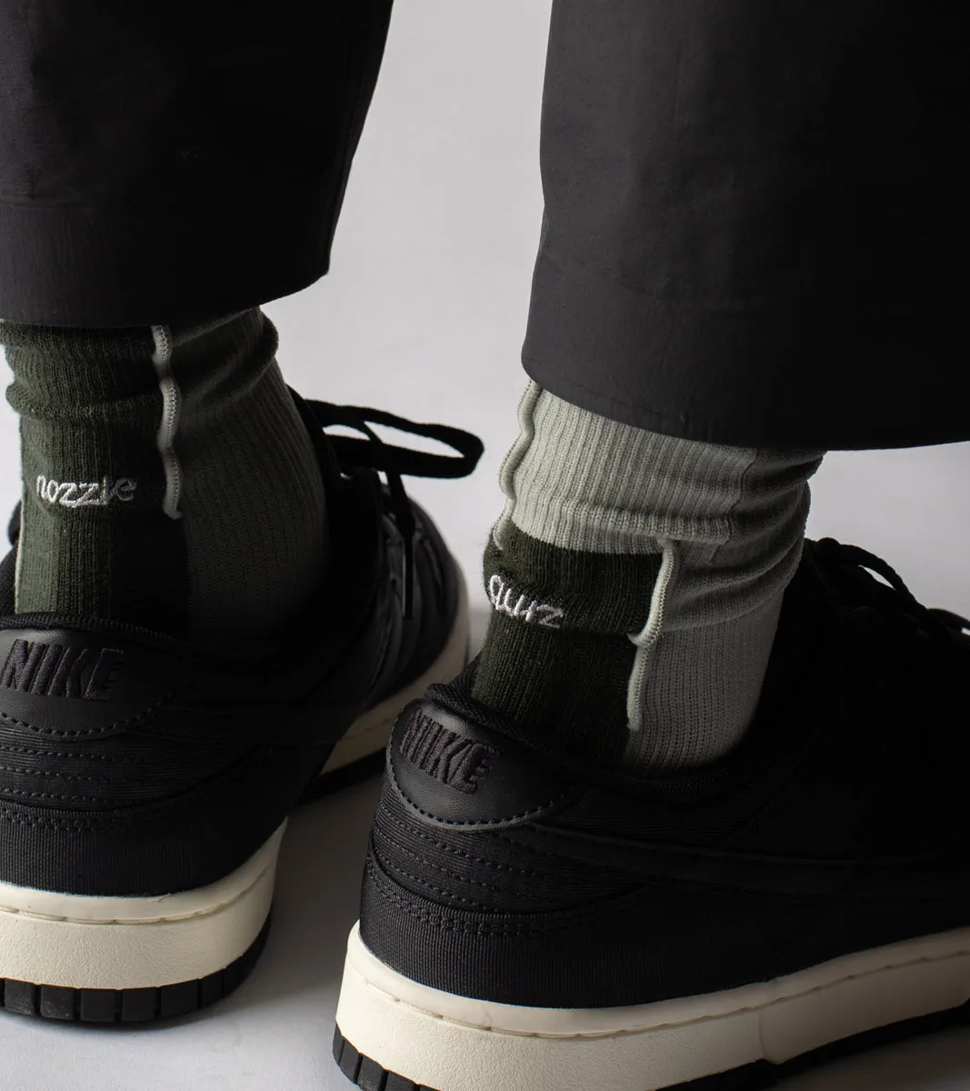 Patchwork Crew socks - Patch Jade