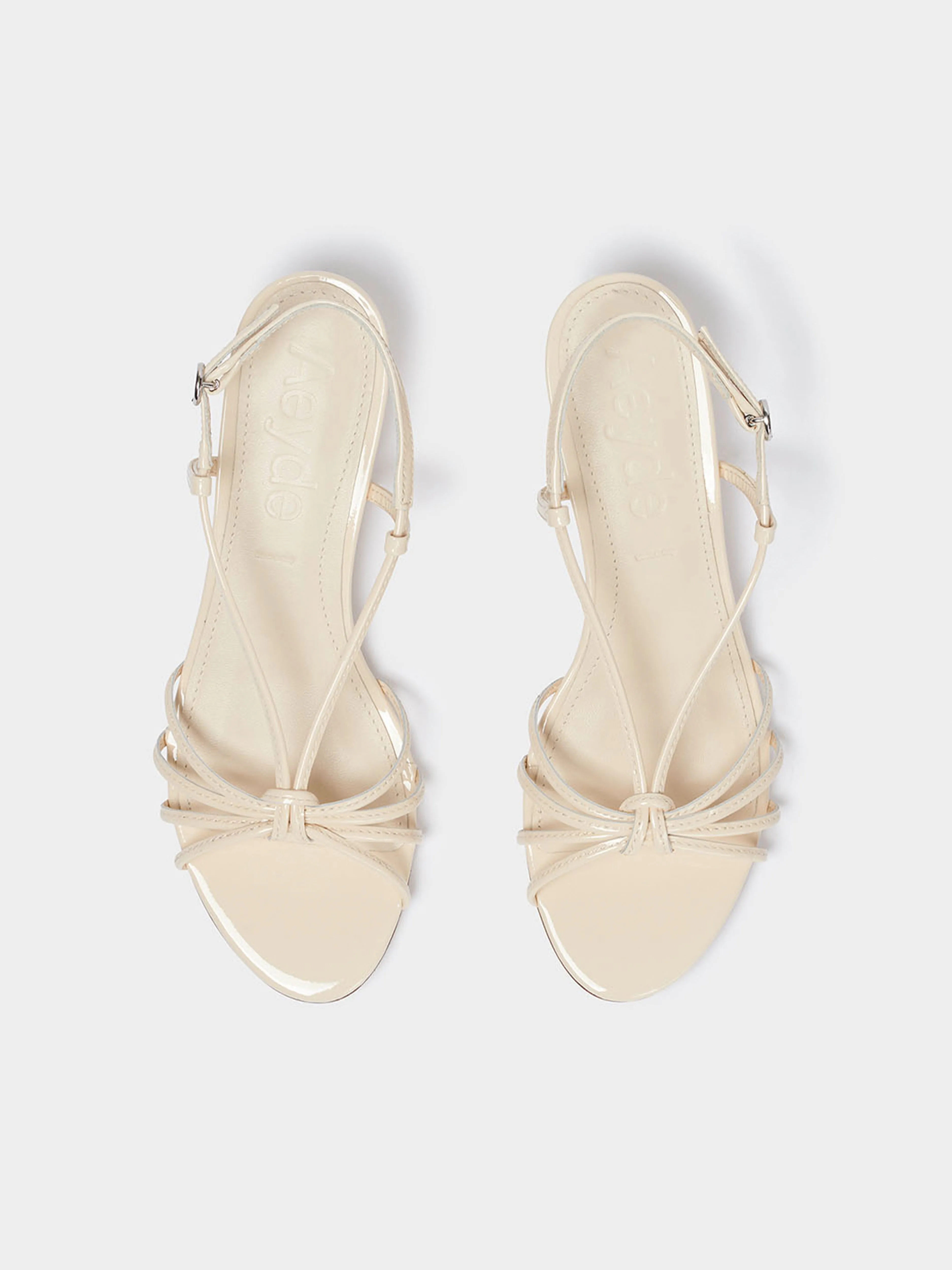 Rhonda Leather Kitten-Heel Sandals