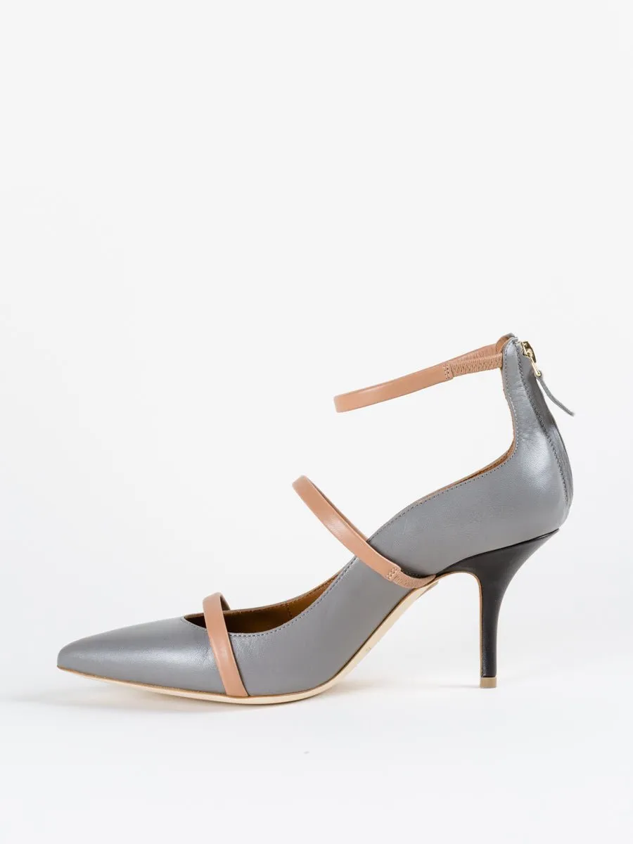 robyn heel - dark grey/nude