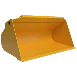 Rockland Snow Bucket | Bottom Design Sloped | Wear Plates Bolt-On, Extendable | Standard Side Cutters | For Loaders