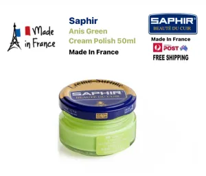 Saphir Anis Green Renovating Cream Polish 50ml Made In France