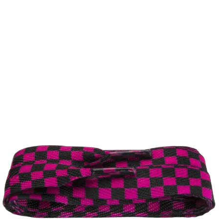 Shoestring Laces - Pink & Black Checkered