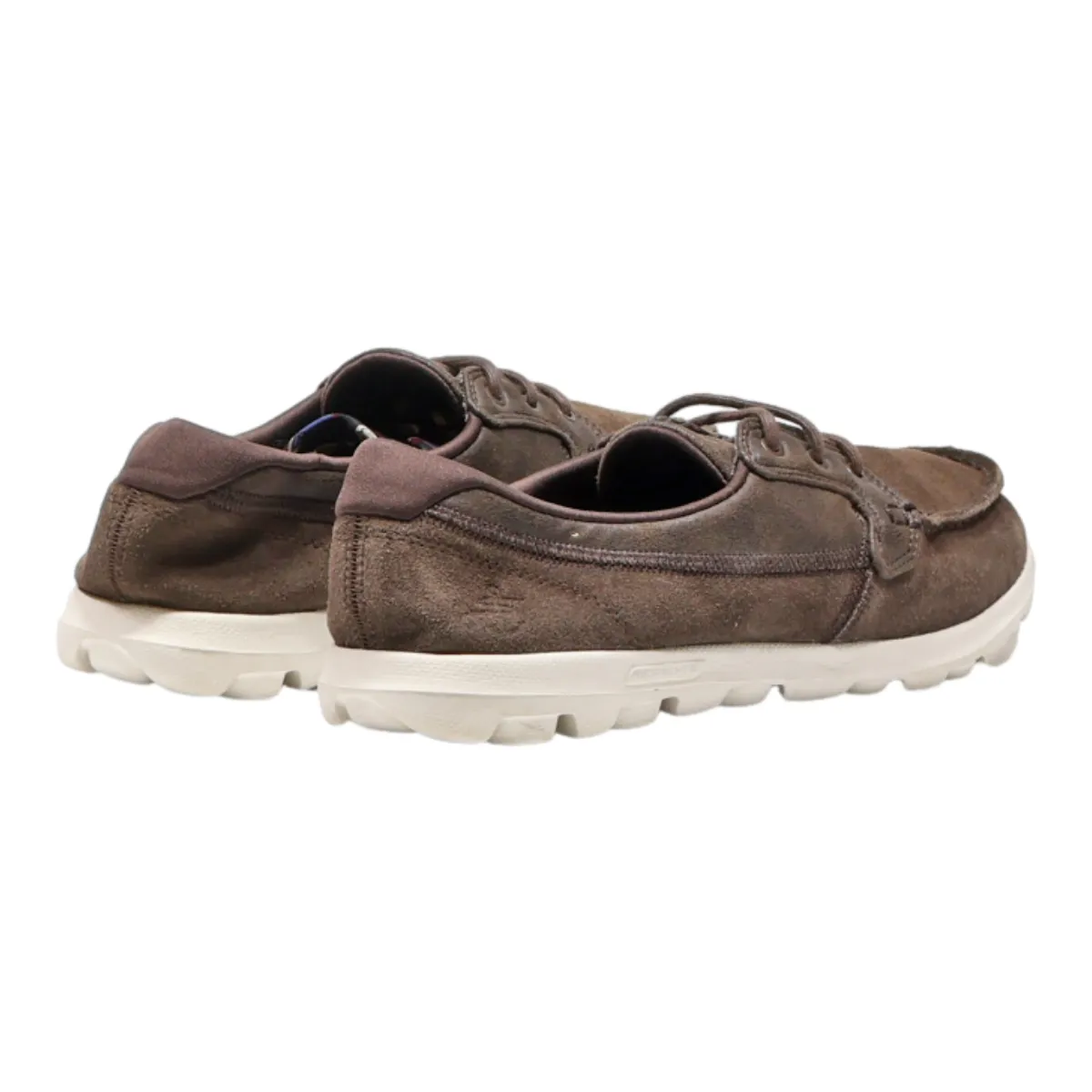 SKECHERS Low Top Trainers Brown Synthetic Mens UK 8
