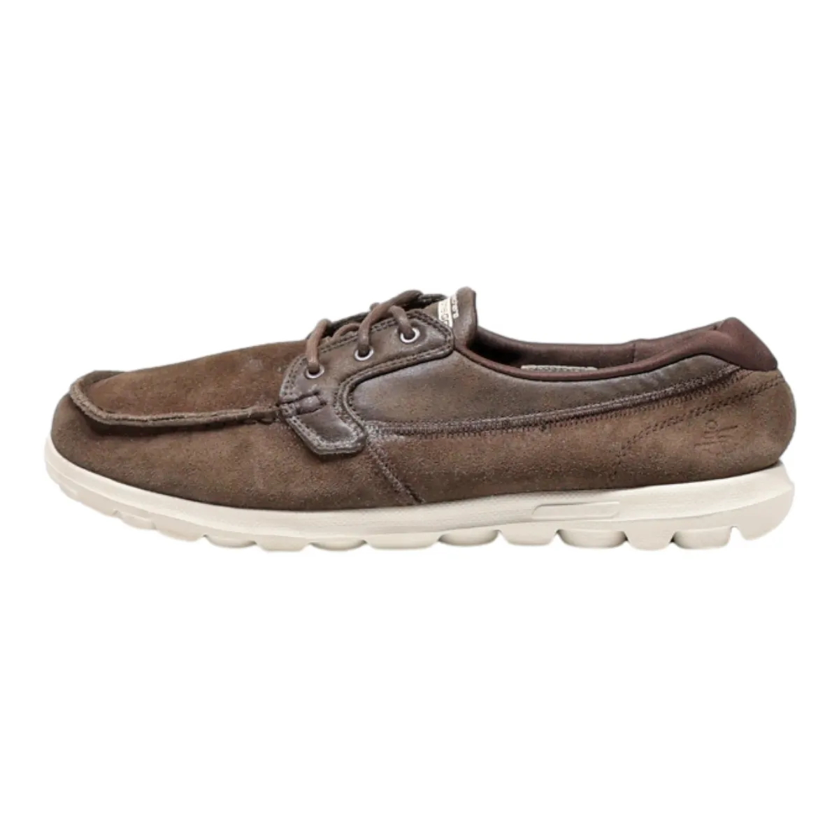 SKECHERS Low Top Trainers Brown Synthetic Mens UK 8