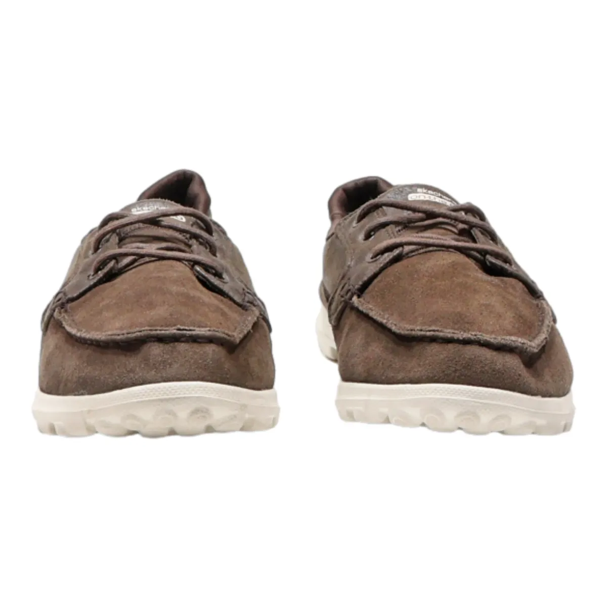 SKECHERS Low Top Trainers Brown Synthetic Mens UK 8
