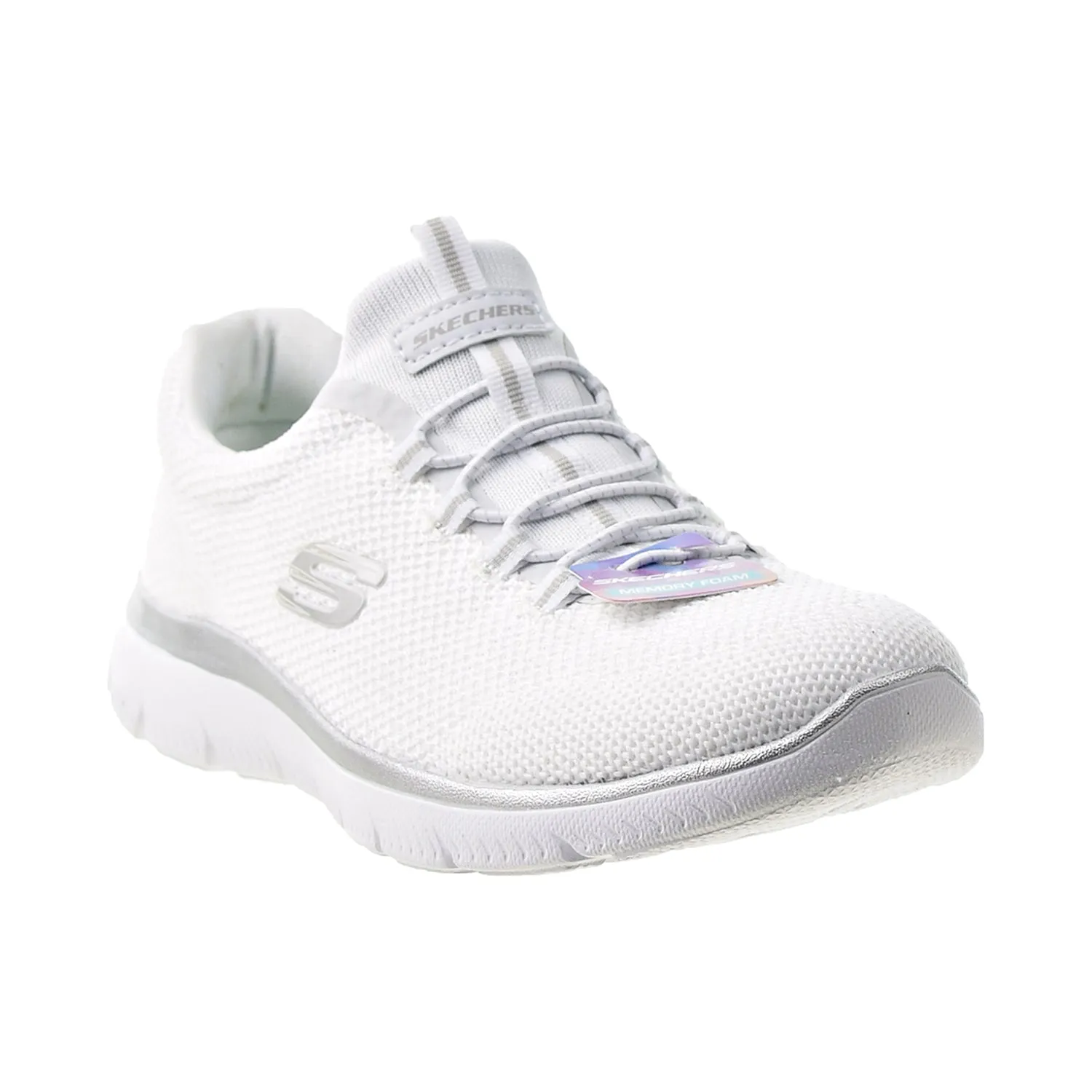 Skechers Summits Cool Classic Women's Shoes White-Silver