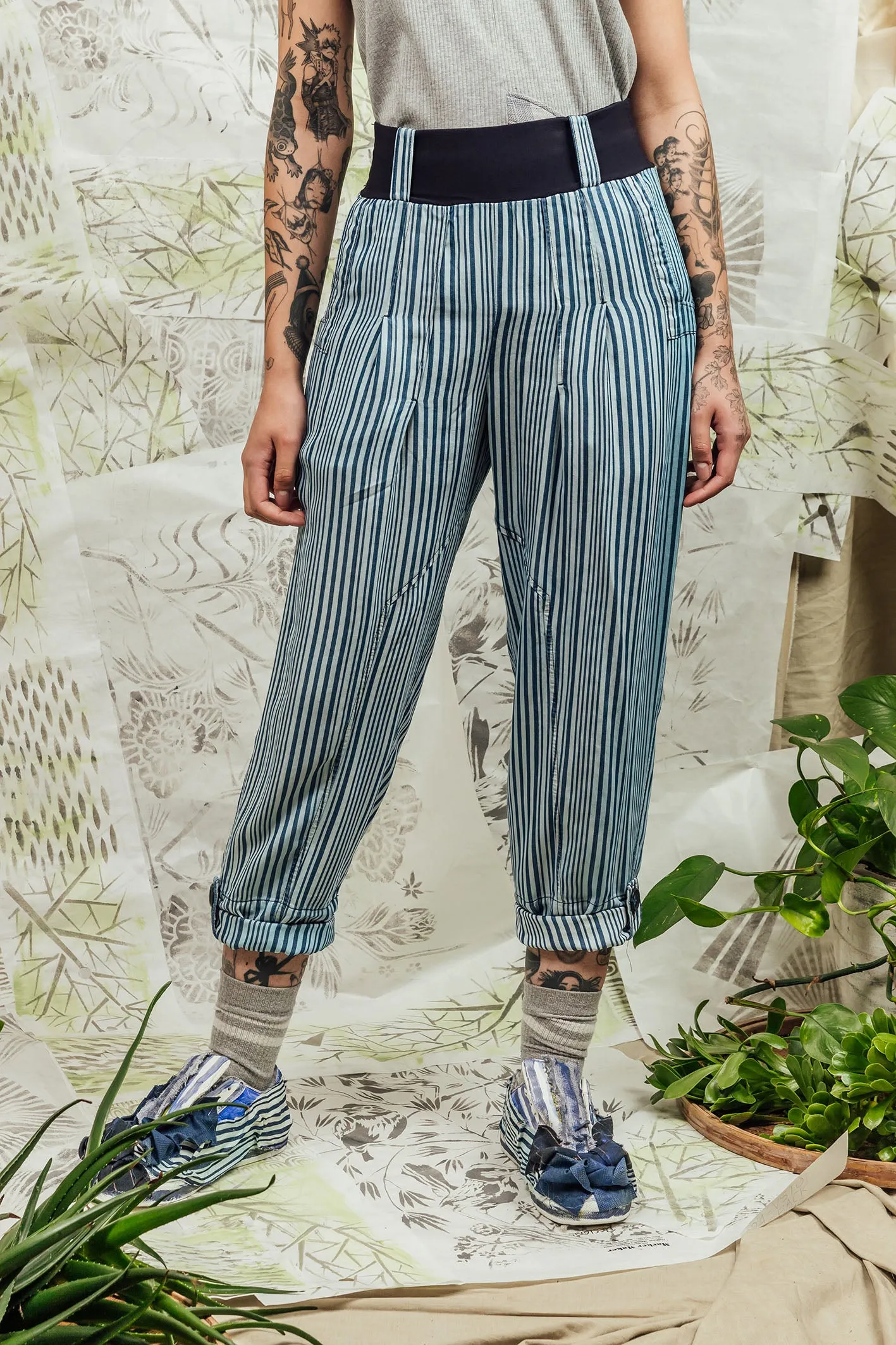 SL24 FLYNT STRAIGHT LEG PANT - INDIGO STRIPE