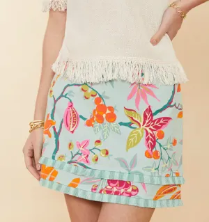 Spartina Maria Fringe Skort Richmond Hill Honeysuckle Seafoam
