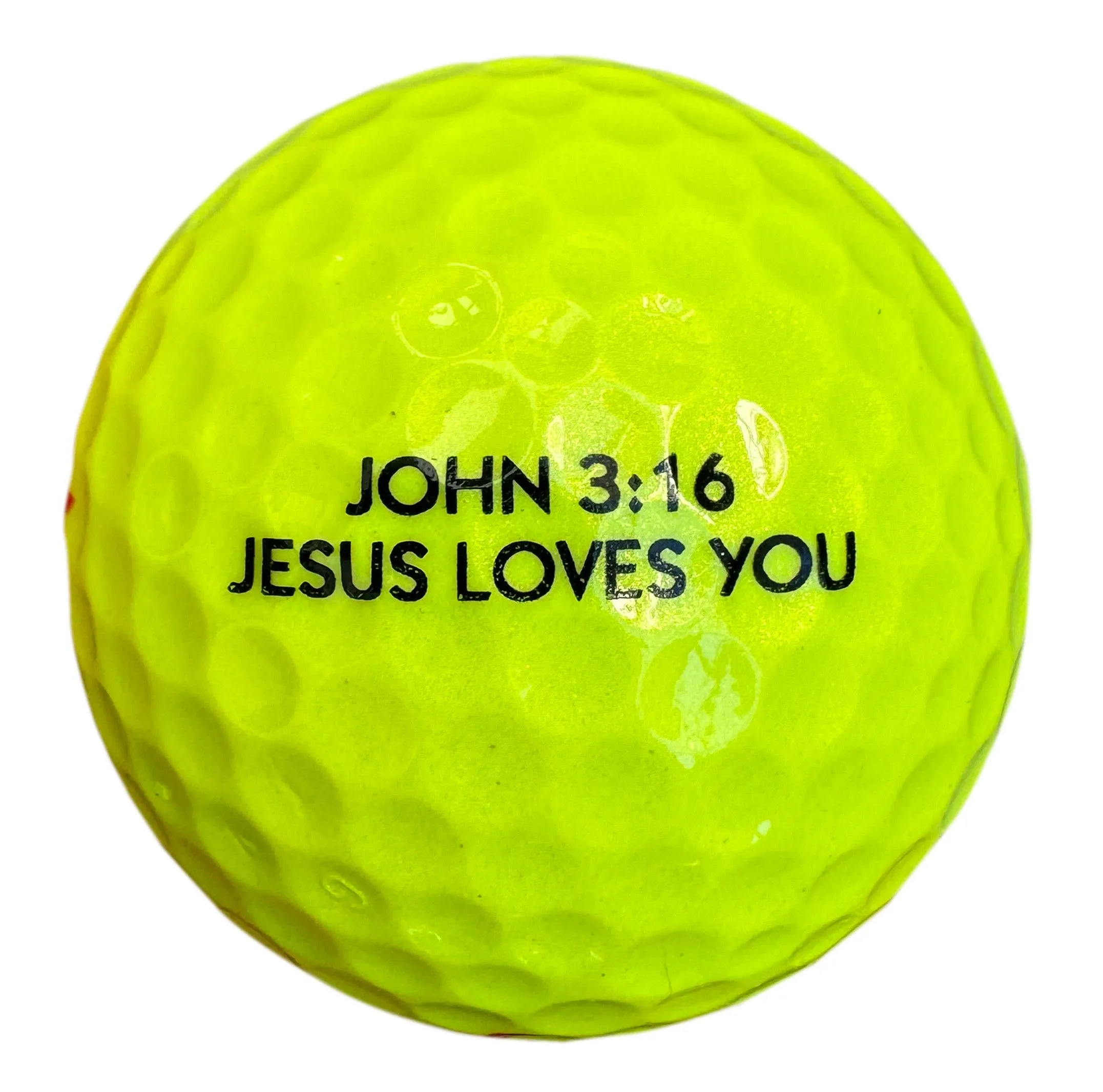 Super Soft Yellow Golf Balls - John 3:16 Inscribed - Low Flight, Low Spin (USA Made)