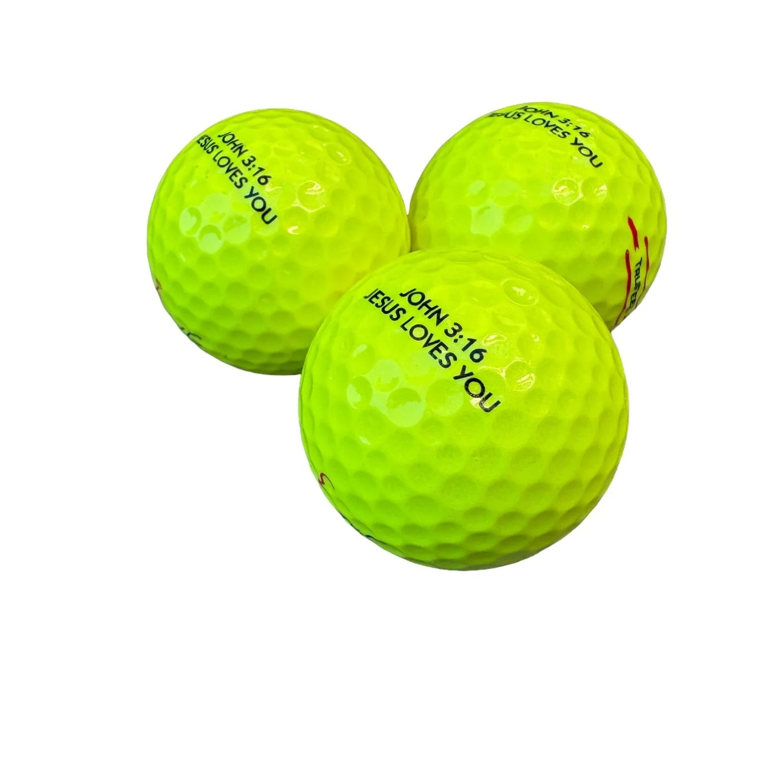 Super Soft Yellow Golf Balls - John 3:16 Inscribed - Low Flight, Low Spin (USA Made)