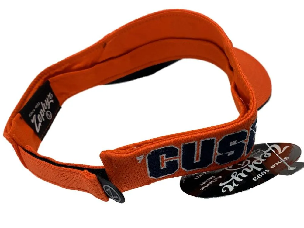 Syracuse Orange Zephyr Orange Adjustable Strap Performance Golf Visor Hat Cap