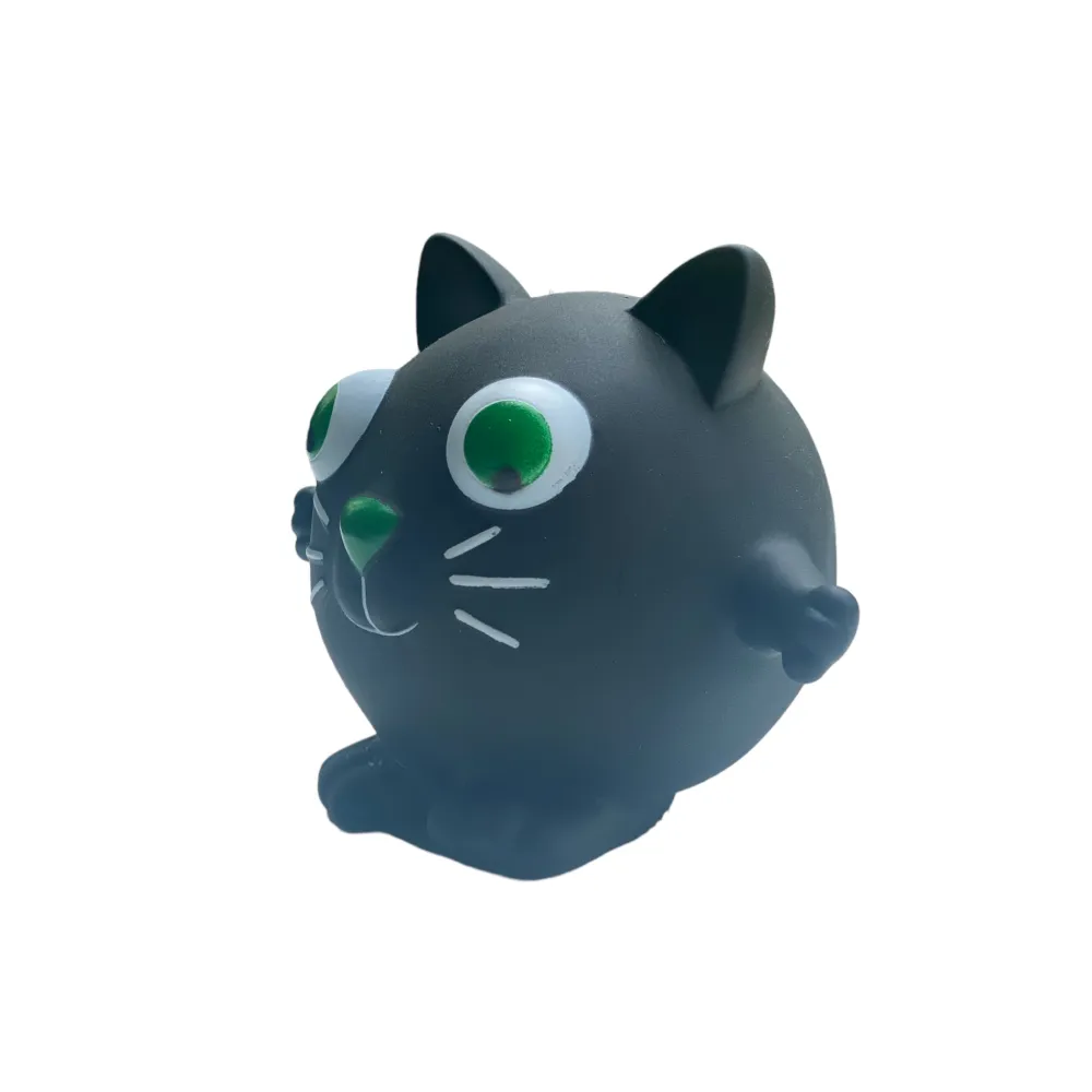 Talking Dog Club Cat Bouncy Ball Toy for Dogs (Black)