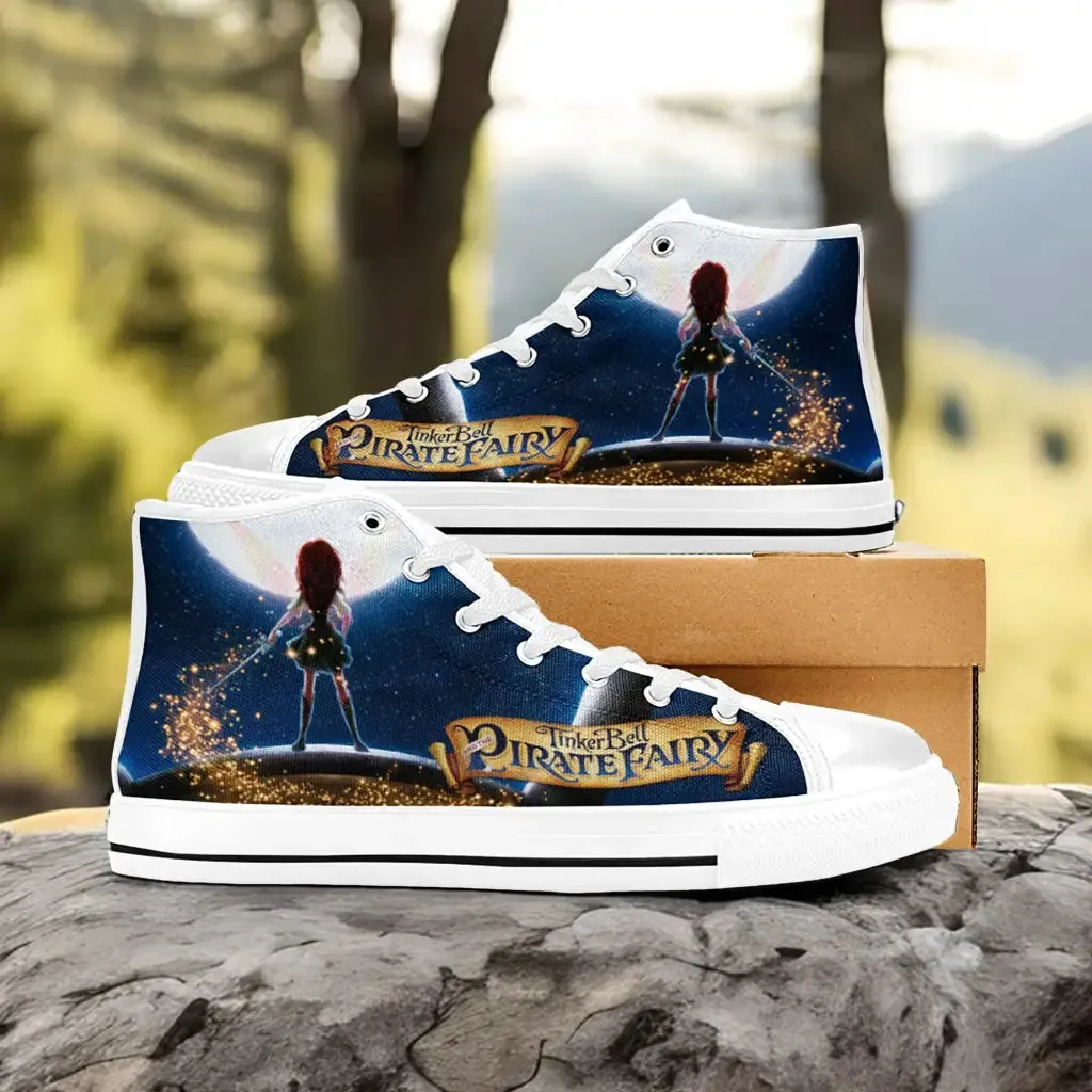 Tinkerbell Tinker Bell The Pirate Fairy Shoes High Top Sneakers for Kids and Adults