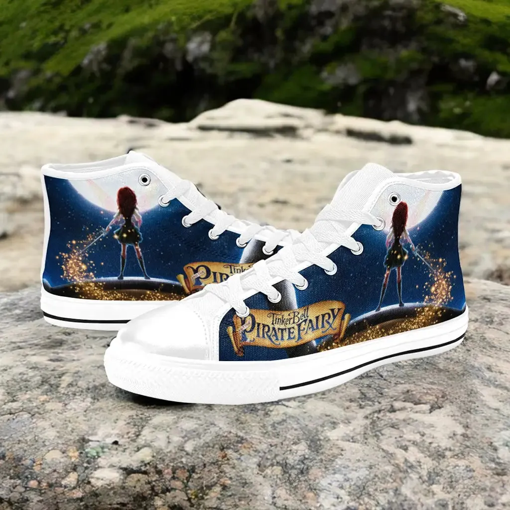 Tinkerbell Tinker Bell The Pirate Fairy Shoes High Top Sneakers for Kids and Adults