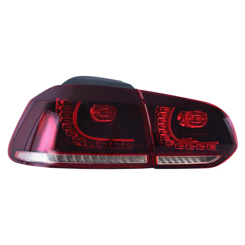 VLAND LED Red Demon Eye Headlights and Taillights Combo For Volkswagen Golf 6 MK6 2008-2014