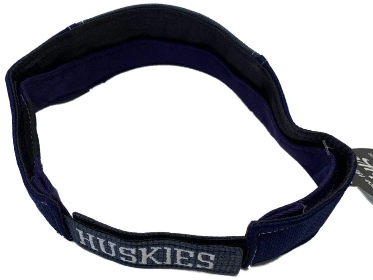 Washington Huskies Zephyr Gray & Purple Adjustable Strap Golf Visor Hat Cap