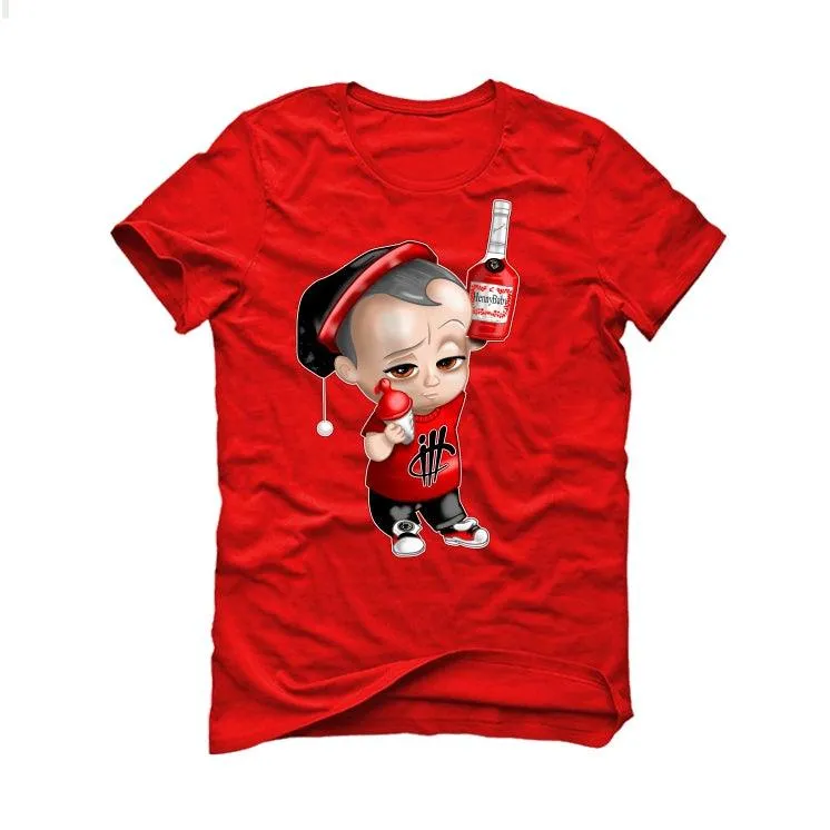 Yeezy Foam Runner Vermiliion Red T-Shirt (Henny baby)